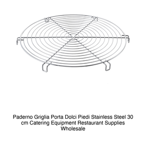 Stainless Steel Cake <b>Rack</b> Ø 30 cm with Feet Paderno - Product Image 2