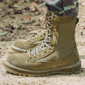 Venta al por mayor al aire libre senderismo botas de combate de cuero entrenamiento desierto botas tácticas de combate - Product Image 2