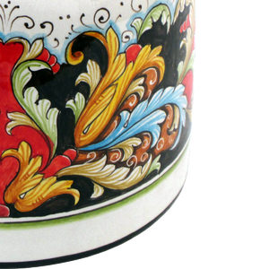 Jarra de cerámica italiana hecha a mano para galletas, tarros de cerámica con tapa, hechos en Italia - Product Image 2