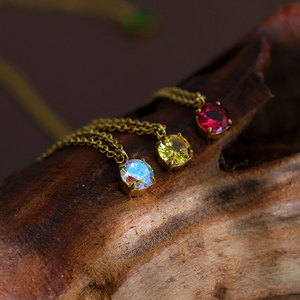 Collar de Acero Inoxidable 316L con Baño de Oro de 14k/18k y Dije de Zirconia con Piedra de Nacimiento, Diseño Inusual para Mujer - Product Image 4