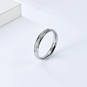 Purple Diamond <b>Ring</b> For Women Round Brilliant Cut Wedding Band Everyday Wear Jewelry <b>Thin</b> Strip Design - Product Image 3
