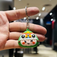 Porte-clés en PVC en forme de dessin animé mignon, breloque de sac à dos en caoutchouc souple créative, cadeau pour enfants du Festival du Dragon