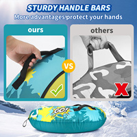 Anneau de ski gonflable en gros Jouets de Noël Tube de neige de 41 pouces avec couvercle Équipement de jeux d'hiver pour adultes et enfants Tube de neige en PVC