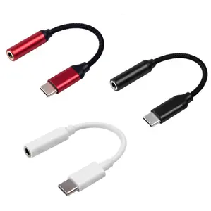 Usb Type C Naar 3.5Mm Audio Aux Jack Adapter Usb C Male Naar 3.5Mm Hoofdtelefoon Auto Speaker Stereo audio Kabel