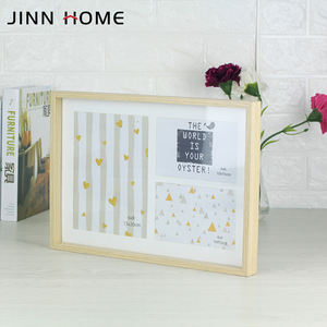 Cadres de <span class=keywords><strong>collage</strong></span> en bois naturel de style rustique affichant <span class=keywords><strong>trois</strong></span> <span class=keywords><strong>photos</strong></span> pour la collection de <span class=keywords><strong>photos</strong></span> - Product Image 4