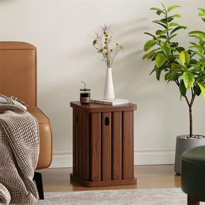 Multi-Functional End <b>Table</b> <b>Set</b> of 4 Solid Wood <b>Nesting</b> Stools Portable Side for Living Room - Product Image 2