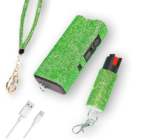 Bling Self Defense Spray Keychain Portable Compact UV <b>LED</b> <b>Flashlight</b> with Customized Logo for Women Bracelet - Product Image 4