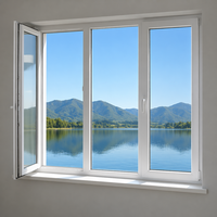 Ventanas de PVC Estilo Europeo al por Mayor, Ventanas Abatibles de PVC, Resistentes al Viento, Insonorizadas, con Vidrio Templado para el Hogar