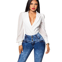Jean taille haute en Jean pour femme, pantalon en Jean élastique, Super extensible