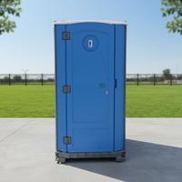 Toilette portable d'extérieur, toilette de camping avec pompe de chasse d'eau, toilette de voyage pliable pour adultes