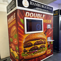 Distributeur automatique de hamburgers Iplaysmart en acier inoxydable, capacité de 156 pièces, surveillance à distance et reçus numériques pour usage commercial