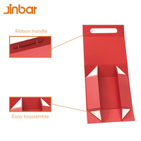 Boîte cadeau pliable haut de gamme avec poignée en PU, impression quadricolore, fermeture magnétique à feuille d'or personnalisée, portable et sans assemblage