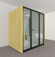 Cabine de méditation acoustique moderne en aluminium, insonorisée et portable, pour hôtel, salon, bureau, immeuble de bureaux, hauteur réglable