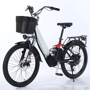 Bicicleta Eléctrica Deportiva de Montaña para Adultos con Cuadro de Acero al Carbono de 26*2.215 Pulgadas, Motor Trasero de 7 Velocidades, Batería de Litio de 36V y Doble Suspensión - Product Image 1