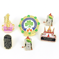Badges promotionnels personnalisés en alliage de zinc avec impression UV, placage or, logo personnalisé, émail souple et moulage sous pression, fabriqués sur mesure en usine