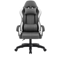 Fauteuil de Gaming en Cuir à Design Inclinable Traditionnel, Réglable en Hauteur à 360°, Économique, Pivotant, Ergonomique, Base en Nylon, pour la Maison