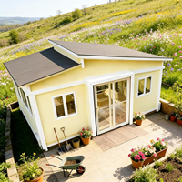 Petite Villa Préfabriquée de Haute Qualité et Maison Conteneur Extensible à Double Aile, Villa Modulaire Équipée