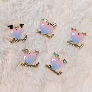 Hàng hóa tại chỗ thời trang tự làm Thư Kim Loại phụ kiện, quần áo búp bê phụ kiện Rhinestone các bản vá lỗi - Product Image 4