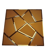 Carreaux de briques modernes en mosaïque de verre de 4mm d'épaisseur en marbre à motif carré auto-adhésif pour décoration de piscine intérieure et parquet