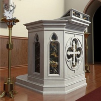 Chaire de prière antique sculptée à la main personnalisée chaire de granit de pierre de marbre chinois chaire catholique pour la décoration de la cathédrale