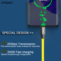 Kabel Pengisian Daya Super Cepat 240w Usb ke Type C Quick Charge dengan Kabel Data Silikon Paduan Tembaga Seng Murni untuk Iphone