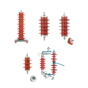 Lightning Protection High Voltage 24kv Silicone Rubber Lighting Arrester