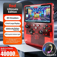 Console de jeu portable R60 MAX, écran IPS HD de 6,0 pouces, 1280x720, lecteur de jeux rétro, plus de 40 000 jeux, système d'exploitation Linux/Android 14, Wi-Fi, joysticks 3D