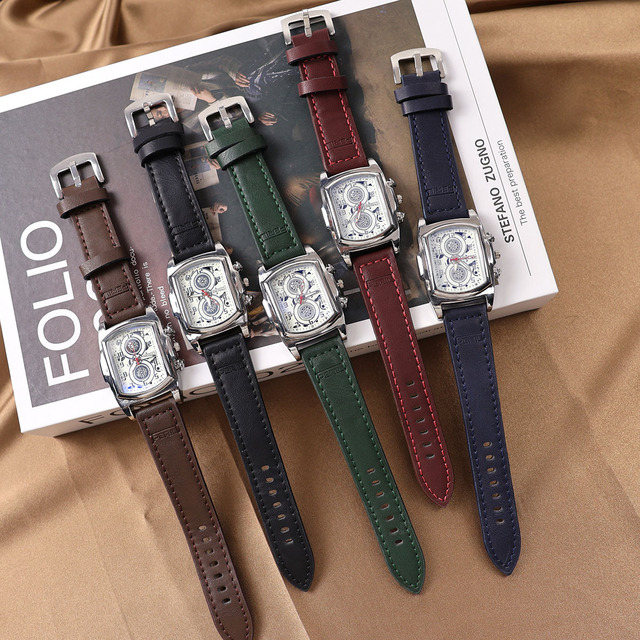 2026 Factory Direct New Unique Pattern Rectangle Sophisticated Stylish Timepiece Quartz Watch Couples Men Women Gifts