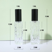 En stock – Flacon en verre de luxe 10 ml or/argent avec pompe pulvérisatrice et bouchon à vis personnalisable pour huiles essentielles