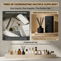 Flacon diffuseur de luxe réutilisable en verre avec bouchon en bois, pour parfum d'ambiance, ensemble de diffuseur à bâtonnets en verre, directement de l'usine