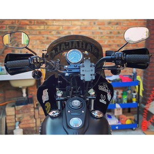 Protège-mains avant pour moto Cyclops DS Style <span class=keywords><strong>HD</strong></span> pour Touring Softail XL <span class=keywords><strong>Sportster</strong></span> <span class=keywords><strong>883</strong></span> Dyna - Verre trempé et acier inoxydable 304 - Product Image 6