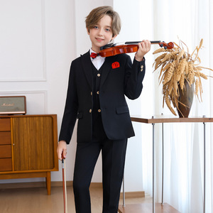 Traje de Caballero para Niños, Estilo Británico con Flores, Traje de Boda para Niño, Disfraz para Actuaciones, Esmoquin para Adolescentes, Traje Elegante para Niño - Product Image 2