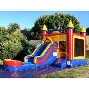 Castillo Inflable Comercial de PVC con Tobogán Grande, <span class=keywords><strong>Casa</strong></span> de Brinco para Niños y Adultos para Uso en Piscinas - Product Image 1