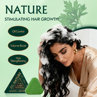 OEM Herbal Usnea rumput & Cacumen biotain sampo sabun Bar penguat rambut kontrol minyak penguat Volume sampo hijau sabun
