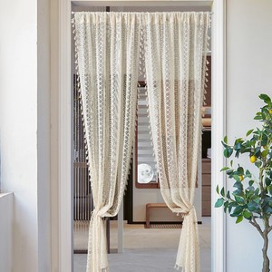 Tenda di pizzo in Voile a rete trasparente giallo bianco <span class=keywords><strong>con</strong></span> anello Voilage <span class=keywords><strong>tende</strong></span> da finestra per soggiorno - Product Image 3