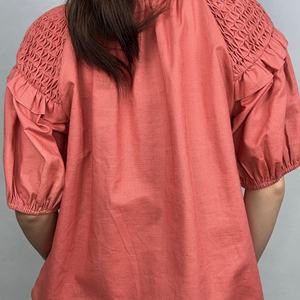 Chemisiers décontractés OEM pour femmes, à manches courtes, brodés, pour l'été - Product Image 4