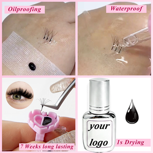 Colle coréenne pour extensions de cils, vente en gros directe usine, séchage rapide en 1 seconde, adhésion et scellement, logo personnalisé, prix de gros pour cils en grappe - Product Image 5