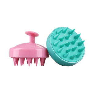 Private Logo Biodegradable Wheat Straw Hair Shampoo <b>Brush</b> Silicone Hair <b>Scalp</b> Massager - Product Image 5
