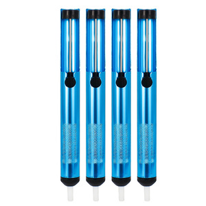 All Aluminum Desoldering <b>Pump</b> Blue Strong Suction Automatic Rebound Manual <b>Vacuum</b> Tool For Electronics Repair - Product Image 5
