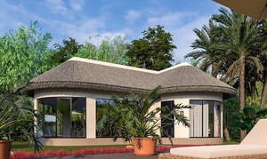 Impermeabile tetto di paglia artificiale <span class=keywords><strong>con</strong></span> grondaie <span class=keywords><strong>in</strong></span> <span class=keywords><strong>plastica</strong></span> tappeto paglia <span class=keywords><strong>tegole</strong></span> per decorazione tetto di paglia - Product Image 4