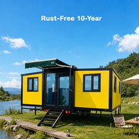 Casa Prefabricada Pequeña sobre Ruedas, Casa Modular Móvil, Remolque Portátil de 20 pies, Villa, Espacio de Vivienda de Construcción Rápida, Vacaciones en el Campo