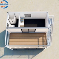 Maison modulaire en acier à faible coût WinFair Maroc, maison préfabriquée compacte à 2 étages pour logement d'appoint / maison d'hôtes