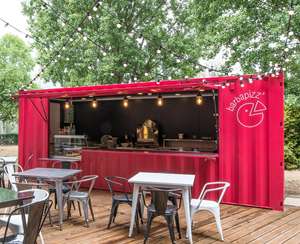 Nuovo Design 20ft Coffee Shop Container Bar Fast Food Container chiosco carrello all'aperto in <span class=keywords><strong>vendita</strong></span> - Product Image 1