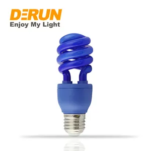 Beste Qualität 9 W 11 W 15 W 20 W 120 V 220 V blau rot gelb grün Farbe energiesparende halbspiral-CFL-Läufer, CFL-SPIRAL