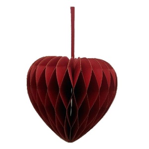 Lot de cœurs en papier nid d'abeille rose, pliables et réutilisables, pour la décoration de fête de mariage ou d'anniversaire - Product Image 2