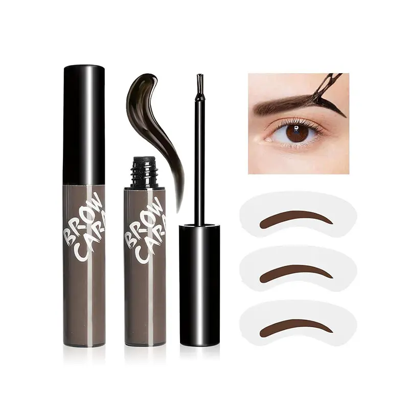 Private Label Natural Cosmetics Tint Brow Pencil Eyebrow Pen Eyebrow Stencil Henna Eyebrow It Cosmetics