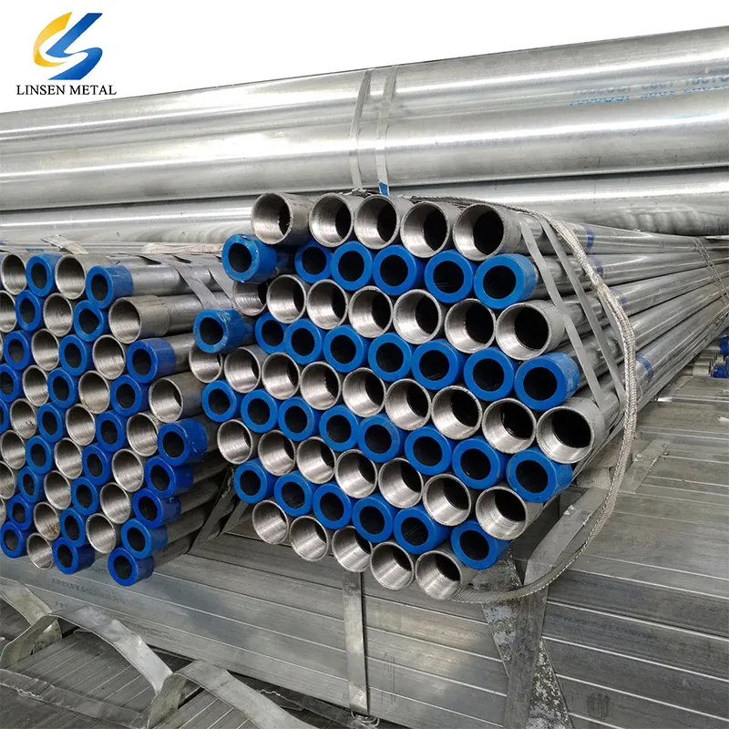 Shandong bonne qualité tuyau en acier rond galvanisé à chaud tuyau Gi tuyau en acier pré galvanisé tube galvanisé pour la construction