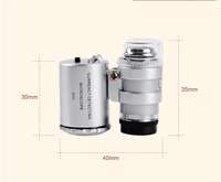 Portable 60X High Definition MagnifyingGlass with LED UV Light - Handheld Jeweler Loupe for Inspection