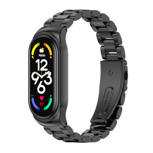 ShanHai-<span class=keywords><strong>Correa</strong></span> de <span class=keywords><strong>Metal</strong></span> para reloj inteligente, pulsera de <span class=keywords><strong>Metal</strong></span> para <span class=keywords><strong>Mi</strong></span> <span class=keywords><strong>Band</strong></span> 7, <span class=keywords><strong>6</strong></span>, 5, 4 y 3, NFC - Product Image 5