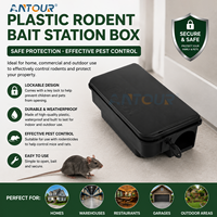Station d'appât anti-rongeurs en plastique écologique, en polypropylène haute résistance, boîte de contrôle des insectes verrouillable, sans alimentation électrique, pour usage domestique, agricole et en entrepôt